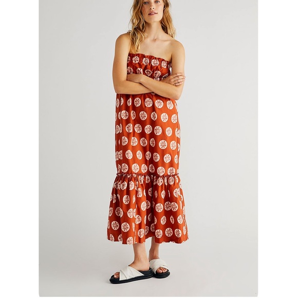 NWOT Free People Leanna Bandeau Midi Dress - Picture 1 of 8